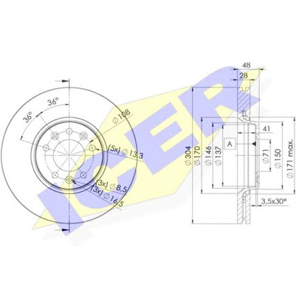 Photo Brake Disc ICER 78BD47552