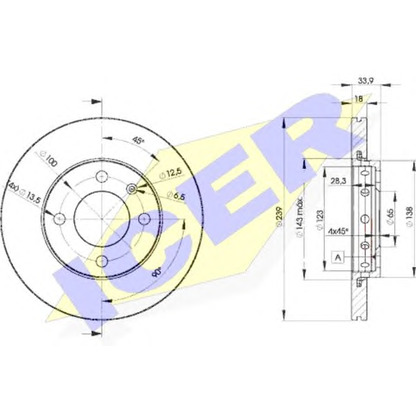 Photo Brake Disc ICER 78BD53032