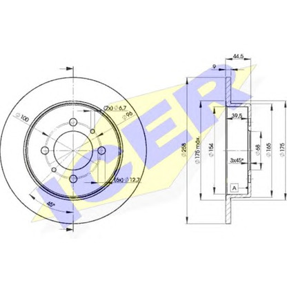 Photo Brake Disc ICER 78BD54012