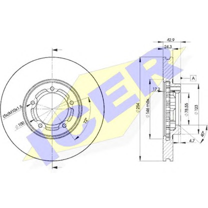 Photo Brake Disc ICER 78BD56102