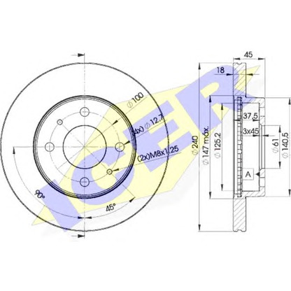 Photo Brake Disc ICER 78BD58002