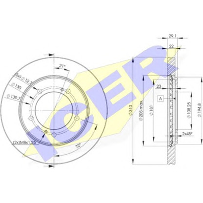 Photo Brake Disc ICER 78BD60102