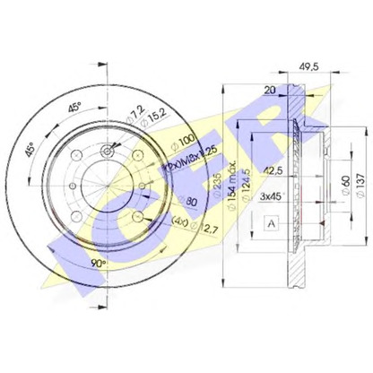 Photo Brake Disc ICER 78BD61012