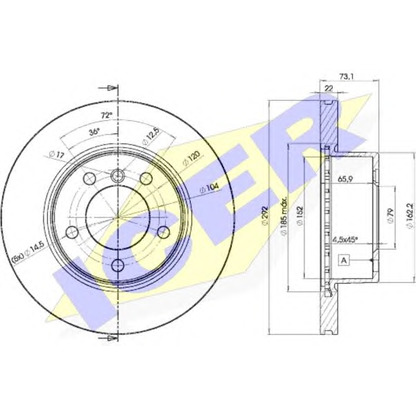 Photo Brake Disc ICER 78BD64641