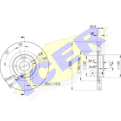 Foto Disco de freno ICER 78BD66732