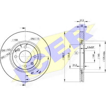 Photo Brake Disc ICER 78BD78102