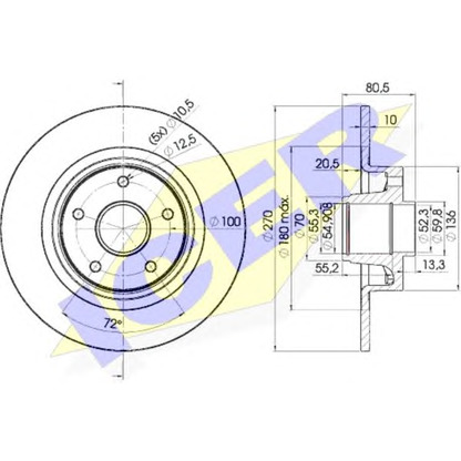 Photo Brake Disc ICER 78BD78981