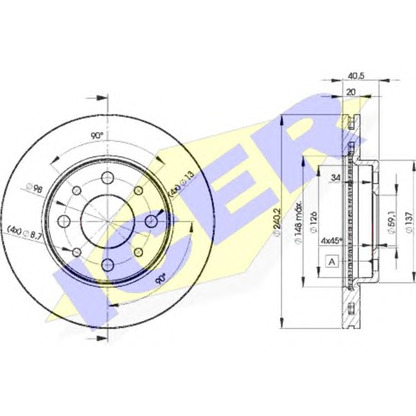 Photo Brake Disc ICER 78BD89292