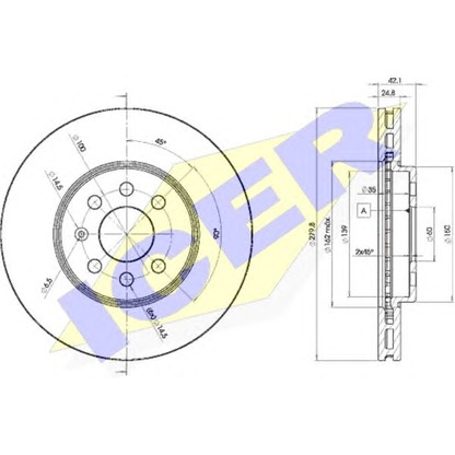 Photo Brake Disc ICER 78BD90012