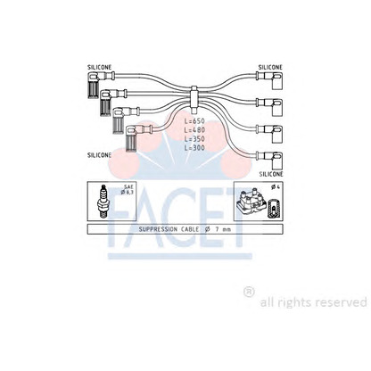 Photo Kit de câbles d'allumage FACET 48888