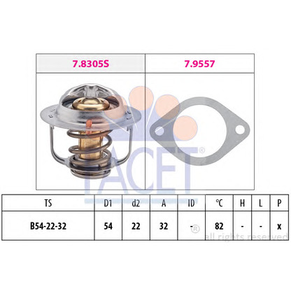 Foto Termostato, refrigerante FACET 78305