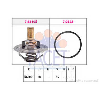 Photo Thermostat, coolant FACET 78310