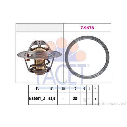 Foto Thermostat, Kühlmittel FACET 78787