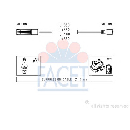 Foto Juego de cables de encendido FACET 49443