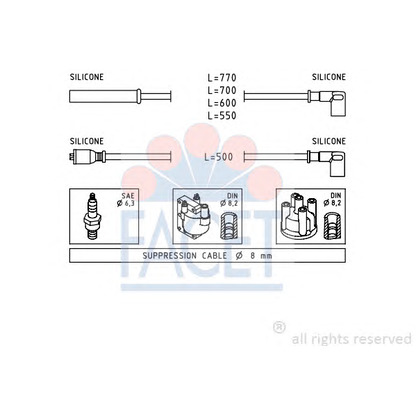 Photo Ignition Cable Kit FACET 49281