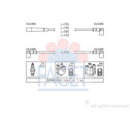 Foto Zündleitungssatz FACET 49140