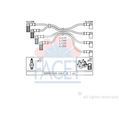 Photo Kit de câbles d'allumage FACET 48615