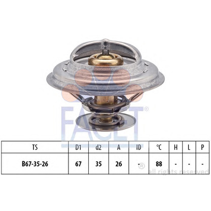 Photo Thermostat, coolant FACET 78258S