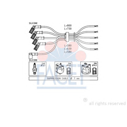 Foto Zündleitungssatz FACET 48716