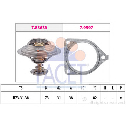 Photo Thermostat, coolant FACET 78441