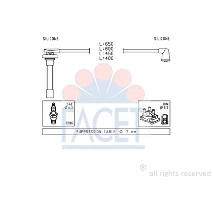 Foto Juego de cables de encendido FACET 49714