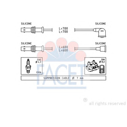 Foto Juego de cables de encendido FACET 49835