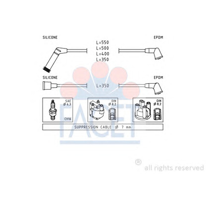 Foto Juego de cables de encendido FACET 47120