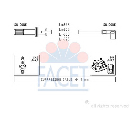 Foto Juego de cables de encendido FACET 48456