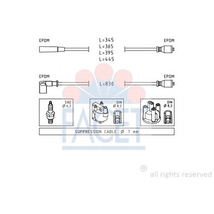 Photo Ignition Cable Kit FACET 48839