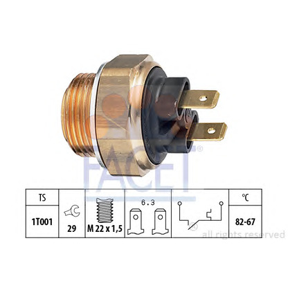 Photo Temperature Switch, radiator fan FACET 75004