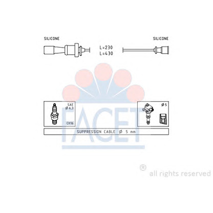 Zdjęcie Zestaw przewodów zapłonowych FACET 47251