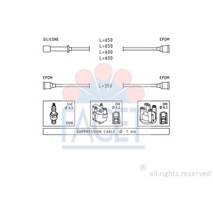 Foto Juego de cables de encendido FACET 47020