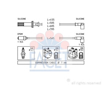 Photo Ignition Cable Kit FACET 48471