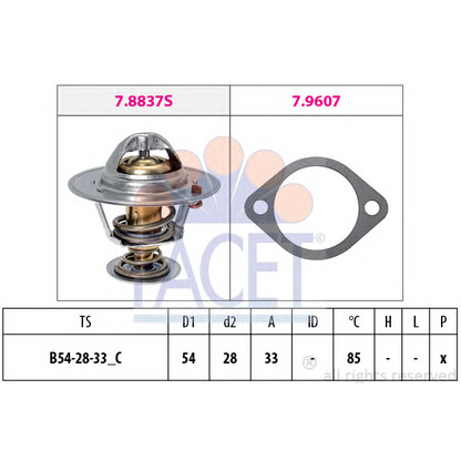 Photo Thermostat, coolant FACET 78838