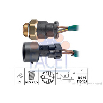 Foto Termocontatto, Ventola radiatore FACET 75633