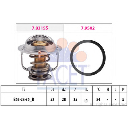 Photo Thermostat, coolant FACET 78315