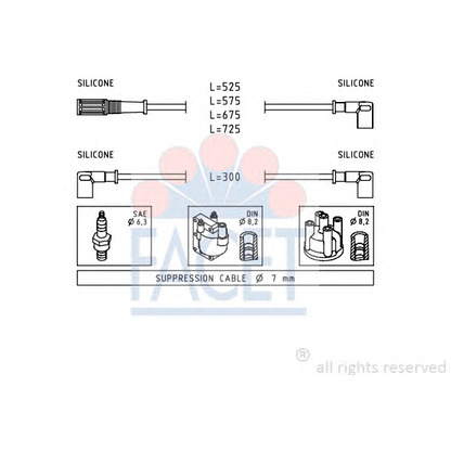 Photo Ignition Cable Kit FACET 48472