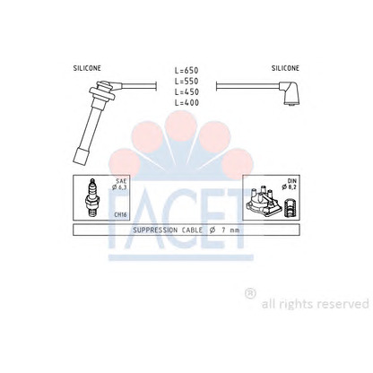 Foto Juego de cables de encendido FACET 49699