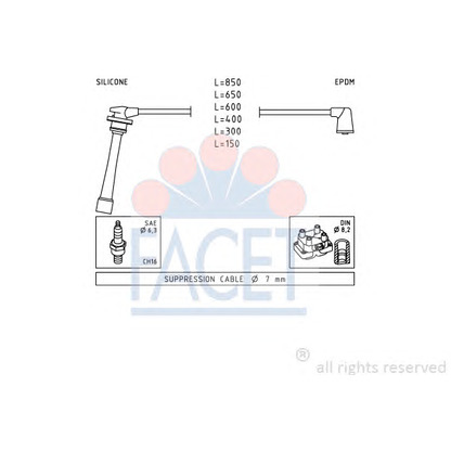 Photo Ignition Cable Kit FACET 47236