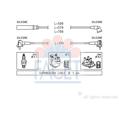 Foto Kit cavi accensione FACET 49436