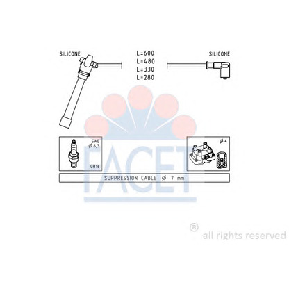 Foto Juego de cables de encendido FACET 49505