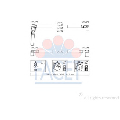 Photo Ignition Cable Kit FACET 49900