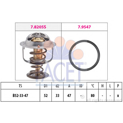 Foto Thermostat, Kühlmittel FACET 78205