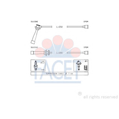 Photo Kit de câbles d'allumage FACET 49841