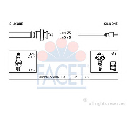 Foto Juego de cables de encendido FACET 49883