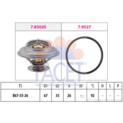 Foto Termostato, refrigerante FACET 78302