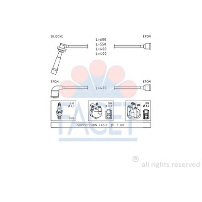 Photo Ignition Cable Kit FACET 47028