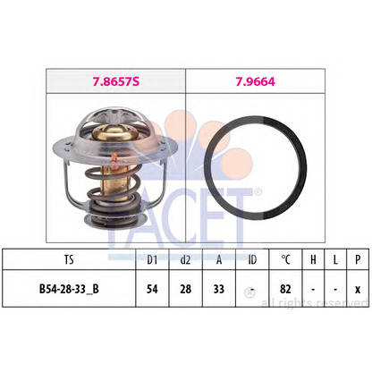 Foto Termostato, refrigerante FACET 78657