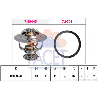 Foto Thermostat, Kühlmittel FACET 78844