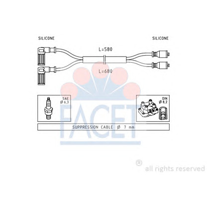 Photo Ignition Cable Kit FACET 48351